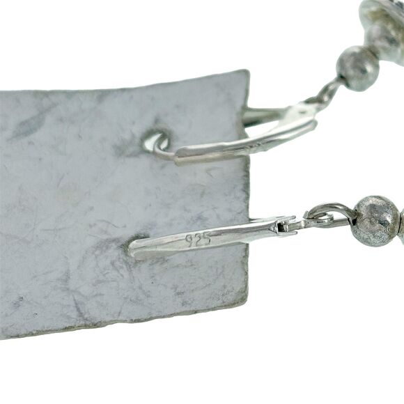 Angelic Jewels Sterling Silver 925 Faceted Glass Rhinestone Dangle Earrings - Picture 4 of 6